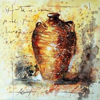 Textured Utensils oil painting